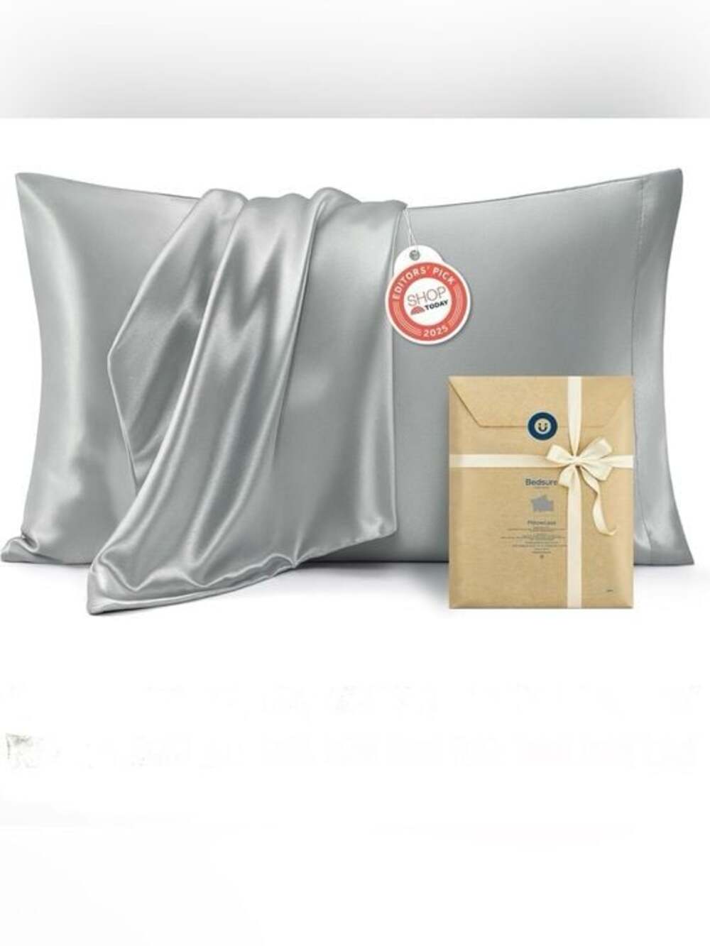Bedsure Satin Pillowcase Queen Size Set of 2, Cooling Pillow Case